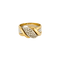 Bague 55 Bague en or jaune et blanc 18 ct sertie de diamants 58 Facettes LP983/13