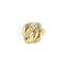 Bague 52.5 Senorita - Bague dôme tressée en or jaune et blanc, diamants 58 Facettes LP965/13