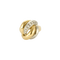 Bague 52.5 Senorita - Bague dôme tressée en or jaune et blanc, diamants 58 Facettes LP965/13