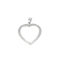 Pendentif Pendentif cœur en or blanc 18 carats et diamants 58 Facettes LP1115/16