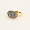 Bague 54 Bague dôme en or jaune 18 carats pavée de saphirs birmans 58 Facettes LP1065/12