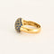 Bague 54 Bague dôme en or jaune 18 carats pavée de saphirs birmans 58 Facettes LP1065/12