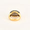 Bague 54 Bague dôme en or jaune 18 carats pavée de saphirs birmans 58 Facettes LP1065/12