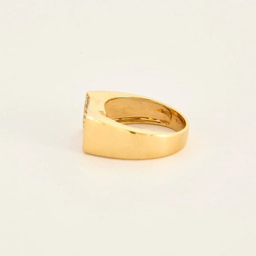 Bague 55.5 Bague en or jaune 18K avec saphir rose et diamants 58 Facettes LP1054/12