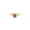 Bague 56 Bague en or jaune et blanc 18K rubis et diamants 58 Facettes LP1111/13