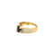 Bague 56 Bague en or jaune et blanc 18 carats avec saphir et diamants 58 Facettes LP1241/11