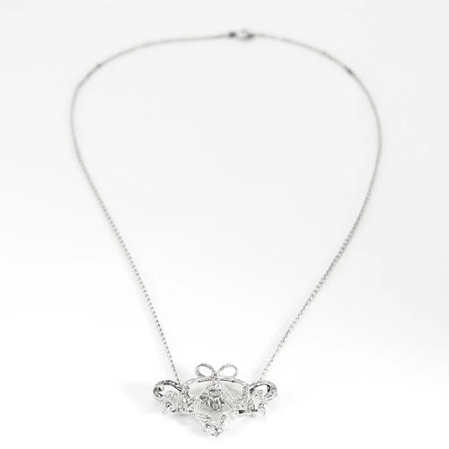 Collier Collier guirlande - Collier en or blanc et diamants 58 Facettes LP1188