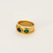 Bague 50 Ciel et Nature - Bague en or jaune 750, saphir et émeraudes 58 Facettes LP1227/15
