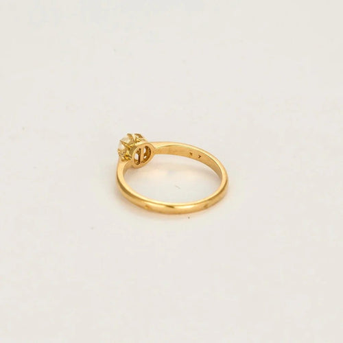 Bague 54 Bague solitaire jonc en or jaune 750 sertie d’une perle de culture 58 Facettes LP1271/BET