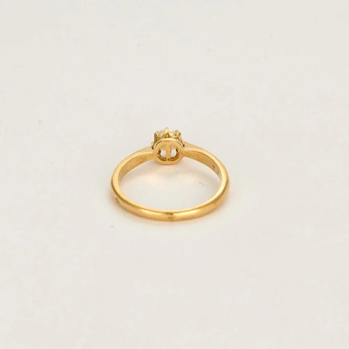 Bague 54 Bague solitaire jonc en or jaune 750 sertie d’une perle de culture 58 Facettes LP1271/BET