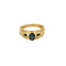 Bague 57 Bague jonc en or jaune 750 sertie de diamants et saphirs 58 Facettes LP1294/13