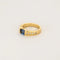 Bague 53.5 Bague jonc en or jaune 18 carats avec saphir et diamants 58 Facettes LP1224/10