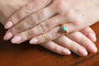 Bague 52 Bague ancienne en or jaune 14 carats, turquoise et diamants 58 Facettes 11842