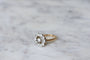 Bague 52.5 Bague marguerite ancienne en or rose et platine diamants 58 Facettes