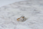 Bague 52.5 Bague marguerite ancienne en or rose et platine diamants 58 Facettes