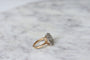 Bague 52.5 Bague marguerite ancienne en or rose et platine diamants 58 Facettes
