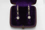 Boucles d'oreilles Boucles d’oreilles pendantes Art déco en or jaune 18 ct, platine, diamants et saphirs 58 Facettes 10507