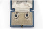 Boucles d'oreilles Boucles d’oreilles en or 14 carats avec diamants et saphirs cabochon 58 Facettes 10551
