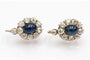Boucles d'oreilles Boucles d’oreilles en or 14 carats avec diamants et saphirs cabochon 58 Facettes 10551