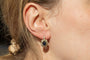 Boucles d'oreilles Boucles d’oreilles en or 14 carats avec diamants et saphirs cabochon 58 Facettes 10551