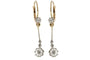 Boucles d'oreilles Boucles d'oreilles pendantes - Diamants taille ancienne en or jaune 14 carats 58 Facettes 11217