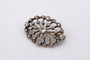 Broche Broche Art nouveau ovale en or jaune et argent avec diamants 1,30 ct 58 Facettes 9500