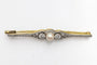 Broche Broche en or jaune 18 carats et platine avec diamants 0,95 ct et perle 58 Facettes 10611