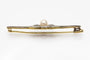 Broche Broche en or jaune 18 carats et platine avec diamants 0,95 ct et perle 58 Facettes 10611