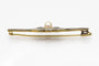 Broche Broche en or jaune 18 carats et platine avec diamants 0,95 ct et perle 58 Facettes 10611