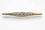 Broche Broche allongée en or jaune, platine et diamants 58 Facettes 10964