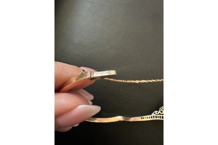 Bracelet Bracelet ancien en or jaune et argent avec diamants 58 Facettes 10274