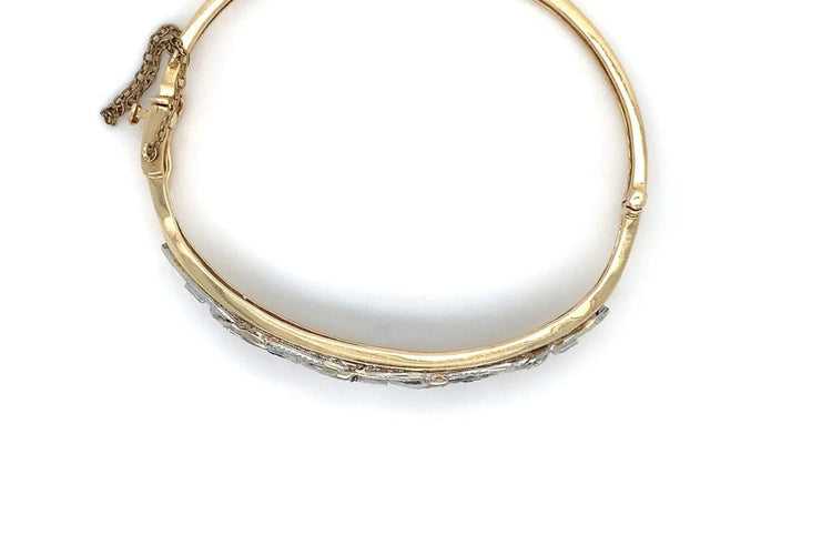 Bracelet Art déco - Bracelet en or jaune et blanc, diamants et saphirs 58 Facettes 10720
