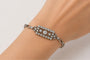 Bracelet Bracelet Art déco en or et argent avec diamants 3,00 ct 58 Facettes 10719