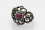Bague 58 Bague ancienne en or jaune 0,585 et argent avec rubis et diamants 58 Facettes 9297