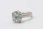 Bague 57 Charlotte Lynggaard - Bague en or blanc avec aigue-marine et diamants 58 Facettes 9629