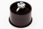 Bague 57 Charlotte Lynggaard - Bague en or blanc avec aigue-marine et diamants 58 Facettes 9629