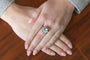 Bague 57 Charlotte Lynggaard - Bague en or blanc avec aigue-marine et diamants 58 Facettes 9629