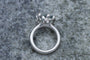 Bague 57 Charlotte Lynggaard - Bague en or blanc avec aigue-marine et diamants 58 Facettes 9629