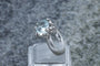 Bague 57 Charlotte Lynggaard - Bague en or blanc avec aigue-marine et diamants 58 Facettes 9629