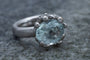 Bague 57 Charlotte Lynggaard - Bague en or blanc avec aigue-marine et diamants 58 Facettes 9629