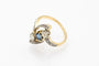 Bague 53 Bague ancienne en or jaune 18 carats avec saphir et diamants 58 Facettes 10349