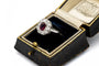 Bague 50 Bague en or blanc avec rubis naturel et diamants 58 Facettes 9834