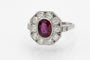 Bague 50 Bague en or blanc avec rubis naturel et diamants 58 Facettes 9834