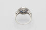 Bague 53 Bague Art déco en or blanc 14 carats avec diamants et saphirs 58 Facettes 10488