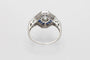 Bague 53 Bague Art déco en or blanc 14 carats avec diamants et saphirs 58 Facettes 10488