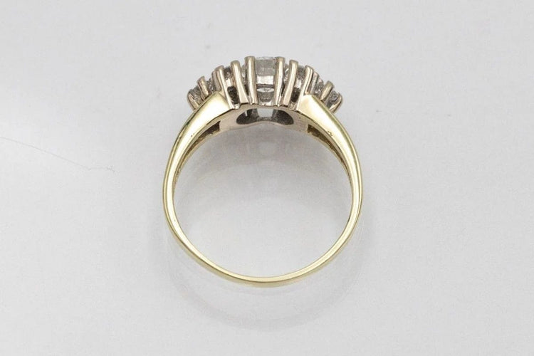 Bague 55 Bague bicolore en or 14 carats avec diamants 58 Facettes PJK01
