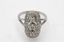 Bague 61 Bague Art déco en or blanc et diamants 58 Facettes 10663