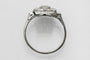 Bague 59 Bague géométrique Art déco en or blanc, platine, diamants et saphirs 58 Facettes 10728