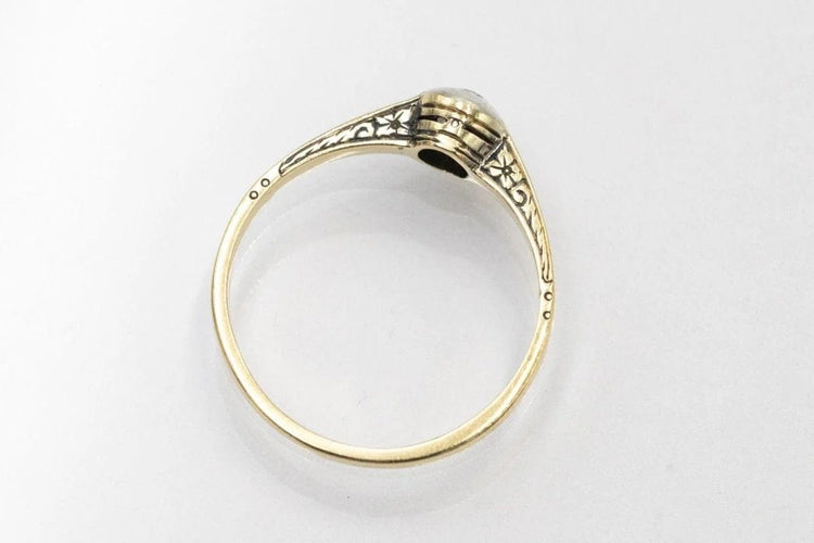 Bague 59 Bague solitaire ancienne en or jaune et diamant 58 Facettes 111666