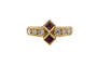 Bague 50 Bague vintage en or jaune, rubis et diamants 58 Facettes 11155